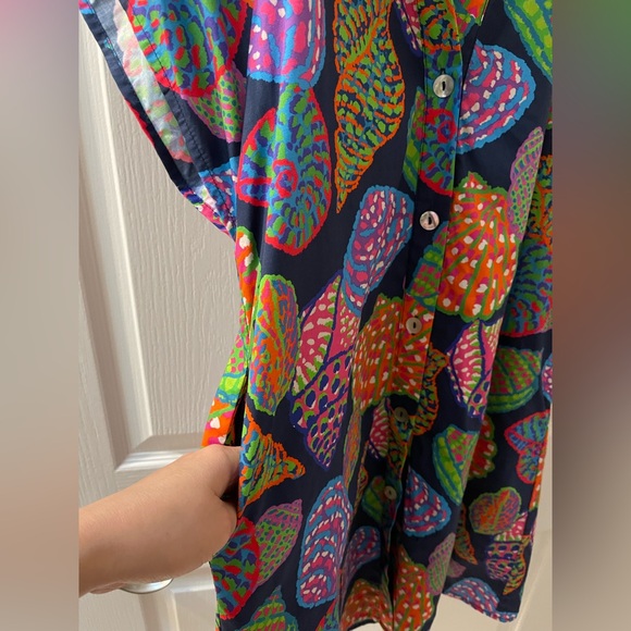 THML Navy Seashell Dress Sz. M - Picture 4 of 12